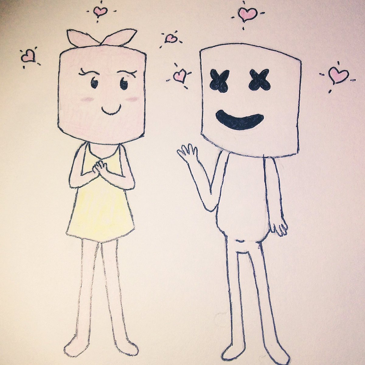 DalykunArt's tweet photo. #marshmellofanart “LOVE U”  [✖️‿✖️] I really love this song. :) @marshmellomusic https://t.co/0dEH725cET