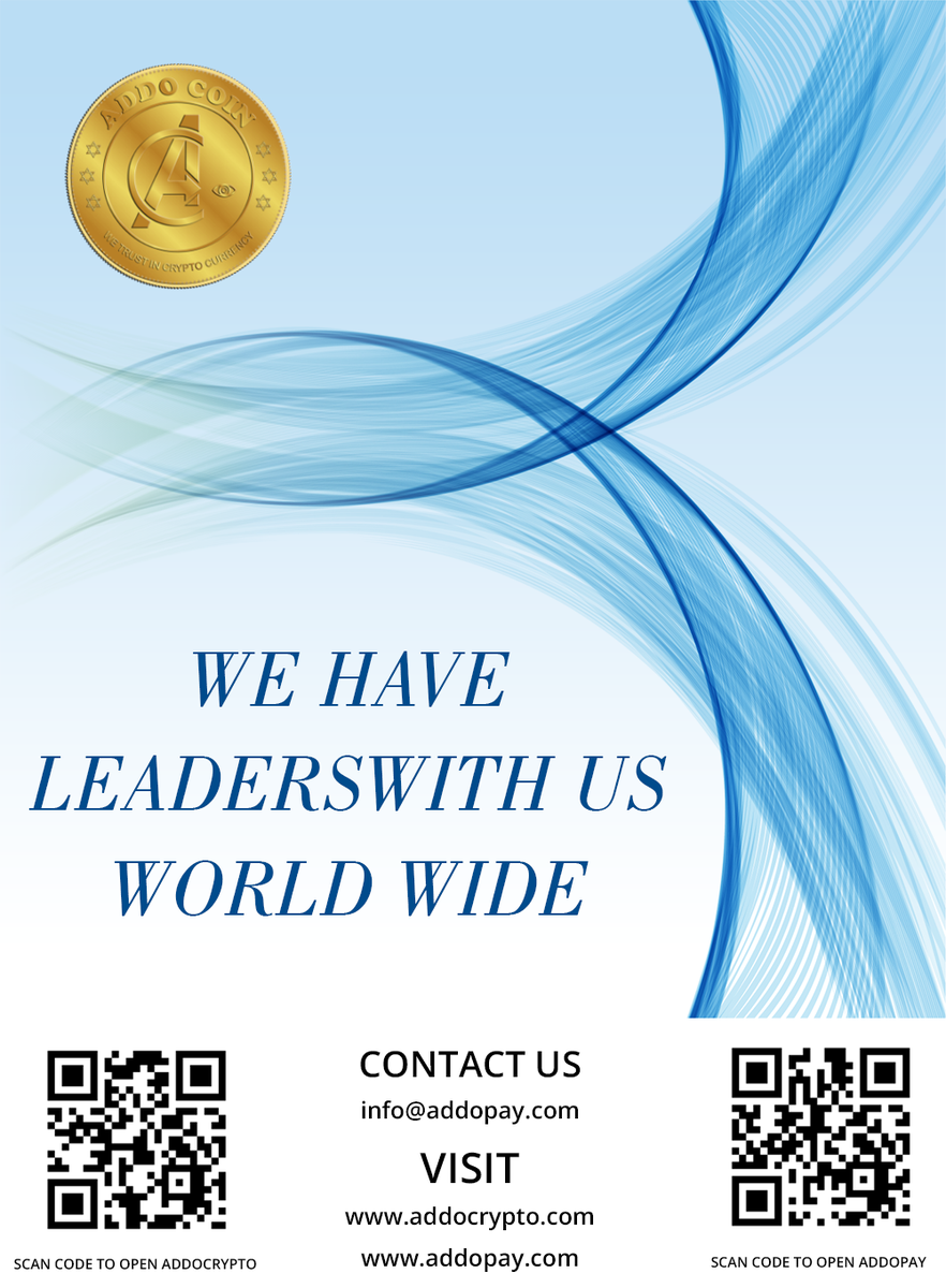 addocoin1's tweet photo. We have a big team of great leaders working with us world wide.
#addocoin
Be a part of crypto revolution
Read our blog on: https://t.co/tYO3sVFrdh https://t.co/xnl0j6Qqz4