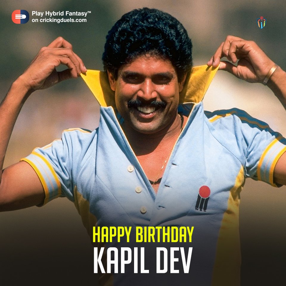 Happy birthday, Kapil Dev. 