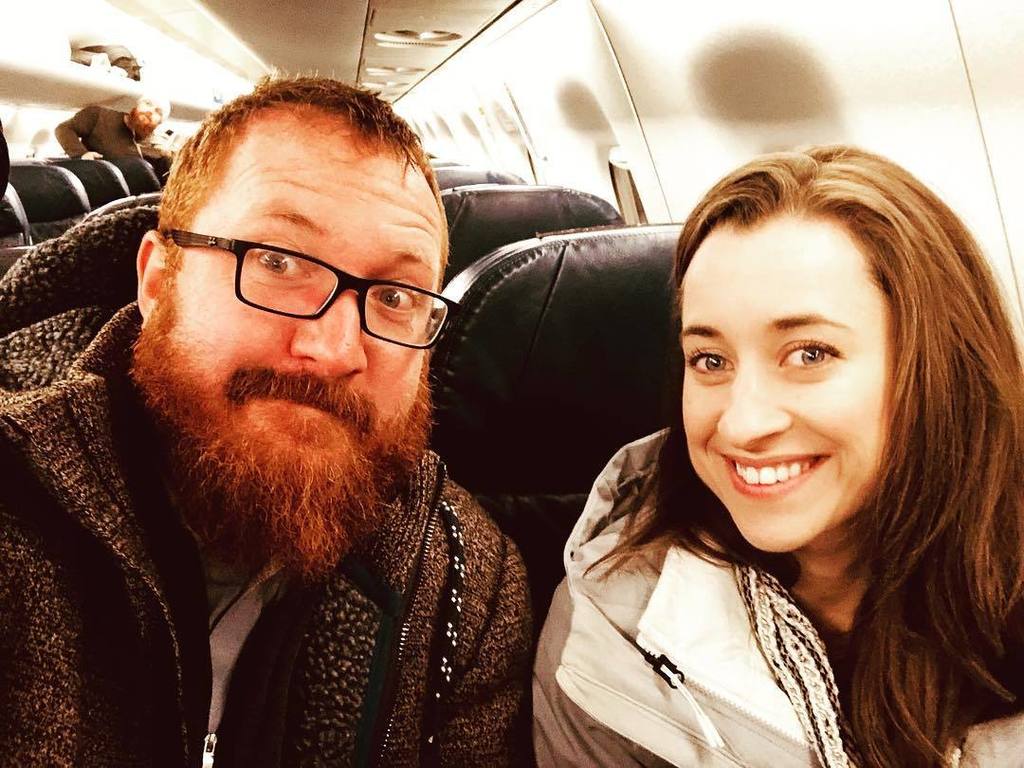 gingerbartender's tweet photo. Early Flights are the worst and saying goodbye to family never gets easier! Off we go to London to see @mattcwsykes for #24hoursofpower https://t.co/opSwPpWk3C https://t.co/iSPeWkxBfs