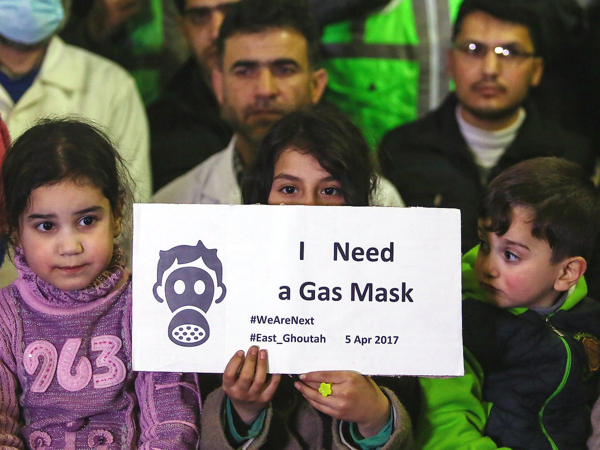 pointat7's tweet photo. Sarin nerve gas was used on Syrian town of Khan Sheikhoun... https://t.co/sMkao2WjDH