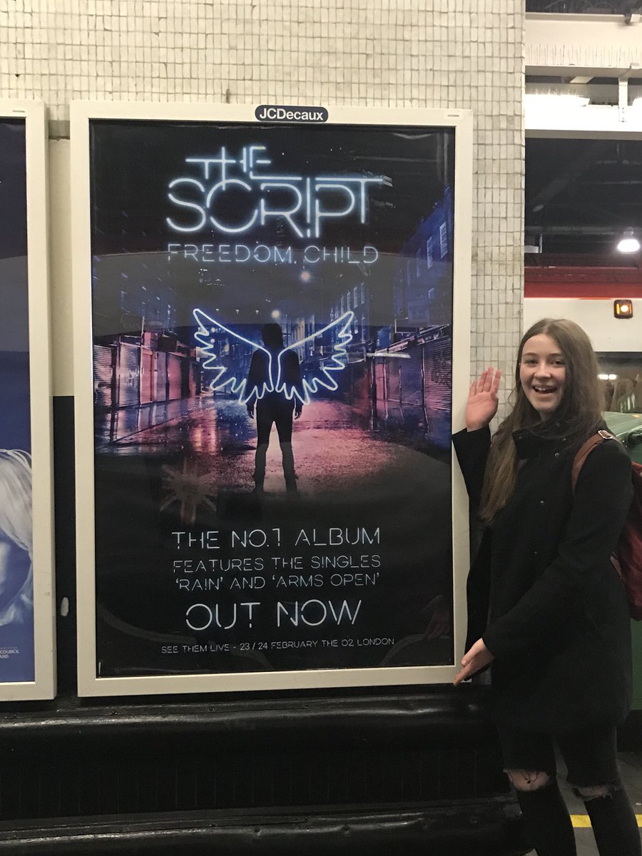 Nothing better than when you’re waiting for your train home - sad about leaving London - and then you see the #FreedomChild poster on the platform 😍 @thescript