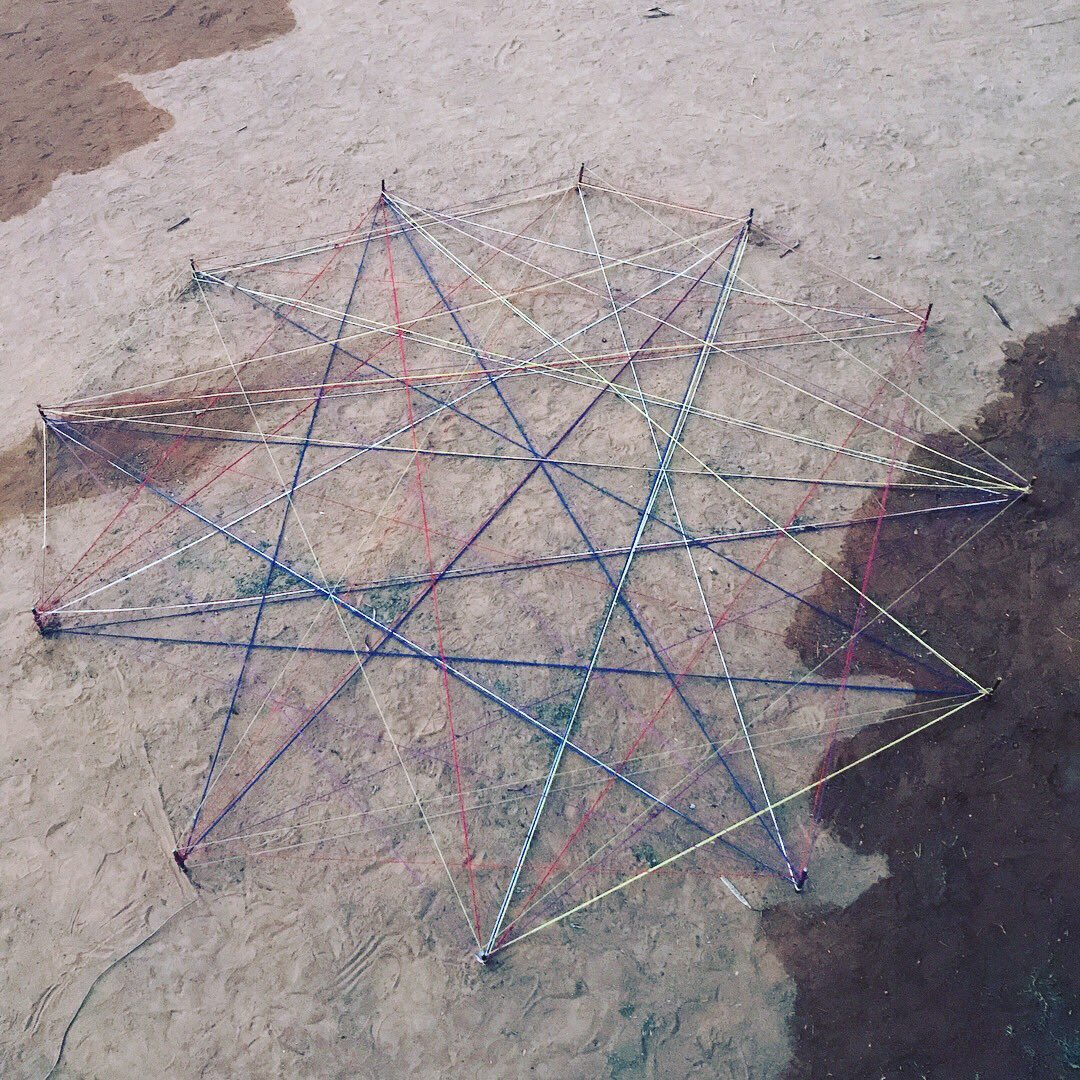 ShereenSaif's tweet photo. Let's Spin a Yarn. People, stories and connections. My public art installation at #LSUC2017 @Bhoomi_College https://t.co/eMqMHrlwA4