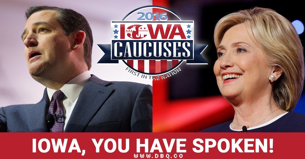 Ted Cruz, Hillary Clinton win the Iowa Caucus aroundiowa.com/blog/2016/02/t… #iowa #aroundiowa