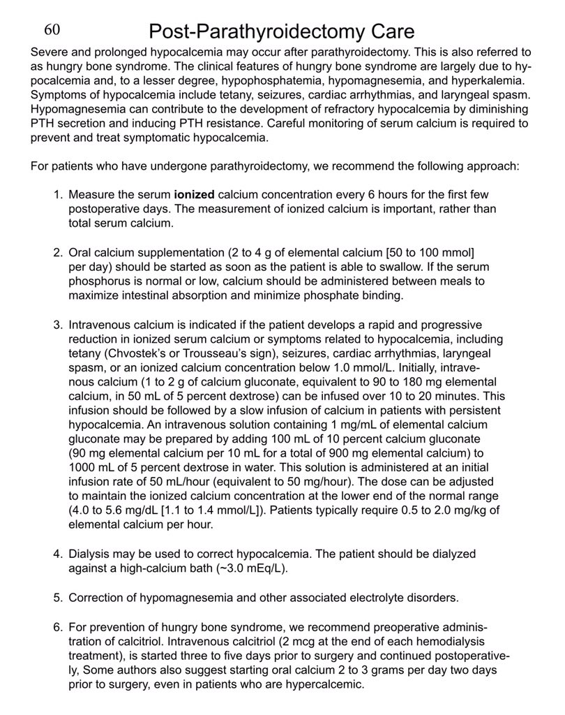 ProNephron's tweet photo. Management of Hungry Bone Syndrome post parathyroidectomy
#NephPearls #NephPractice #Hungrybone #PTH https://t.co/uiL5eygRo7