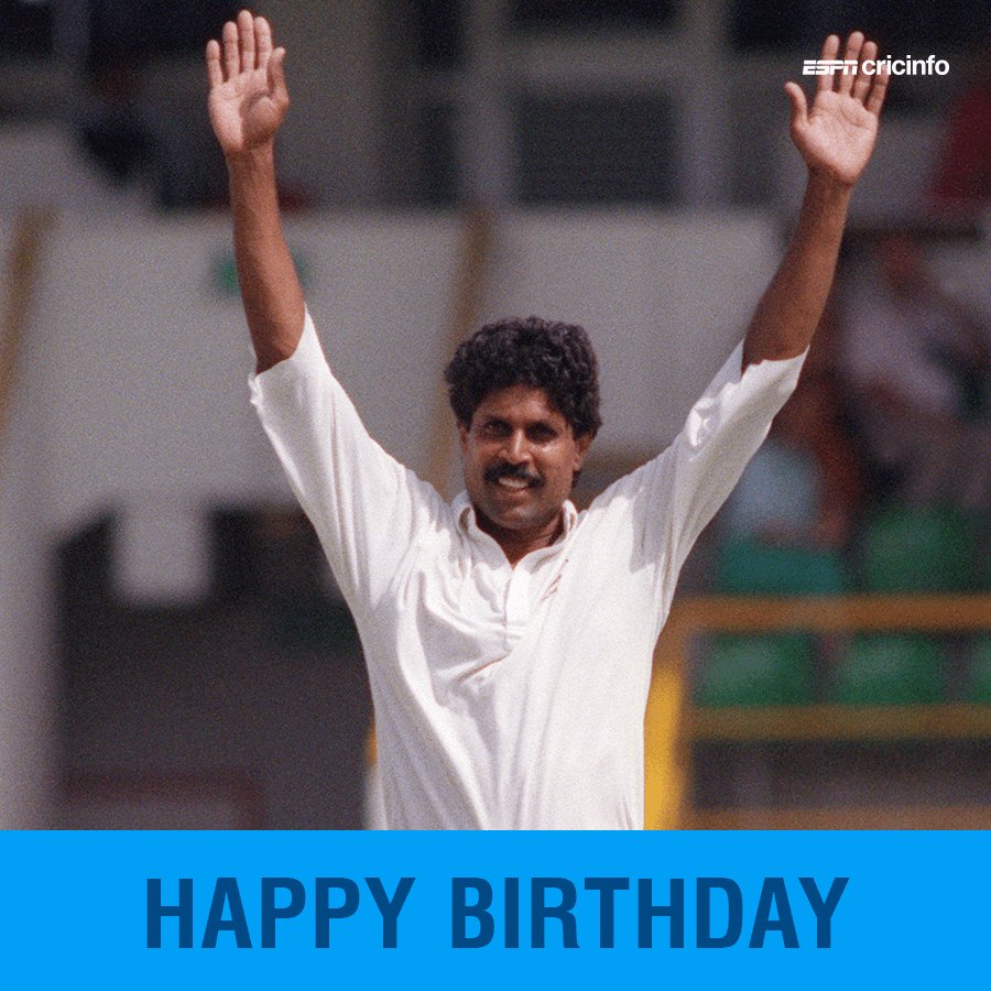  Happy birthday to India\s greatest allrounder, Kapil Dev! 

 