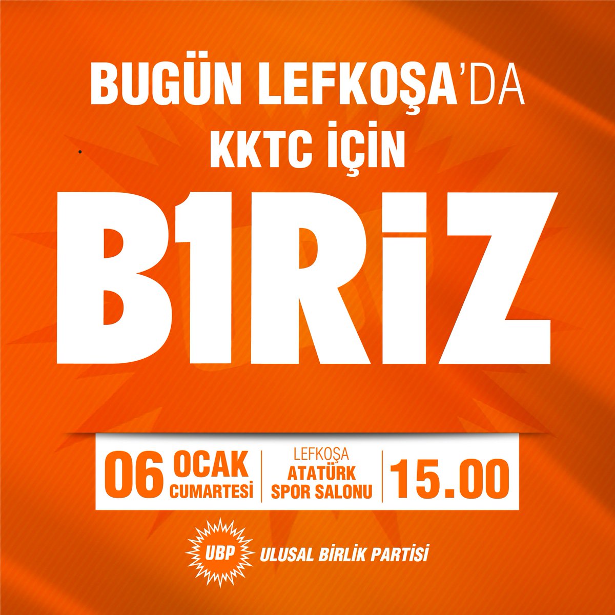 Bugün Lefkoşa'da KKTC için B1RİZ! #BirOluruzBaşarırız #Biriz #B1riz #TekBaşınaİktidar #UlusalBirlikPartisi #UBP2018