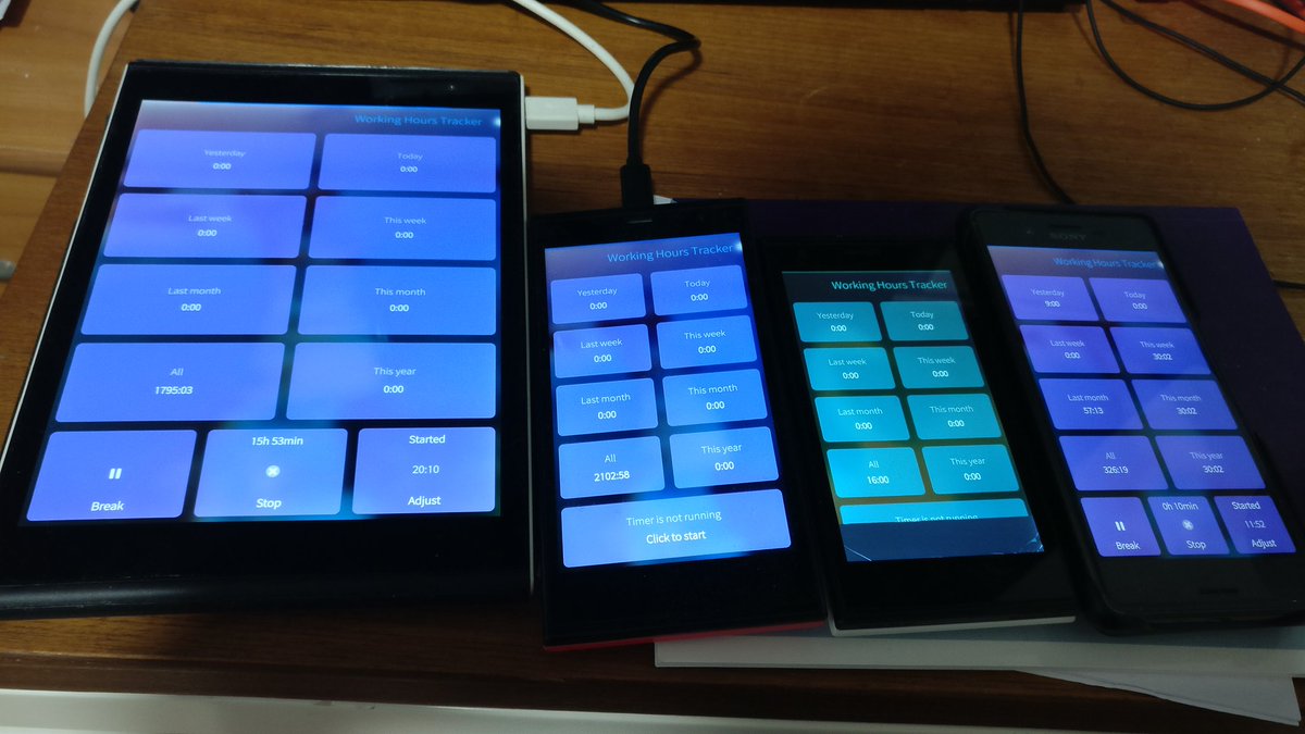 0lpeh's tweet photo. My agenda for today: kill some bugs in Working Hours Tracker!
Thanks everyone for reporting the bugs ๐
#SailfishOS #JollaTablet #JollaC #Jolla1 #XperiaX #sailfishx #jolla https://t.co/UFdv29TsIf