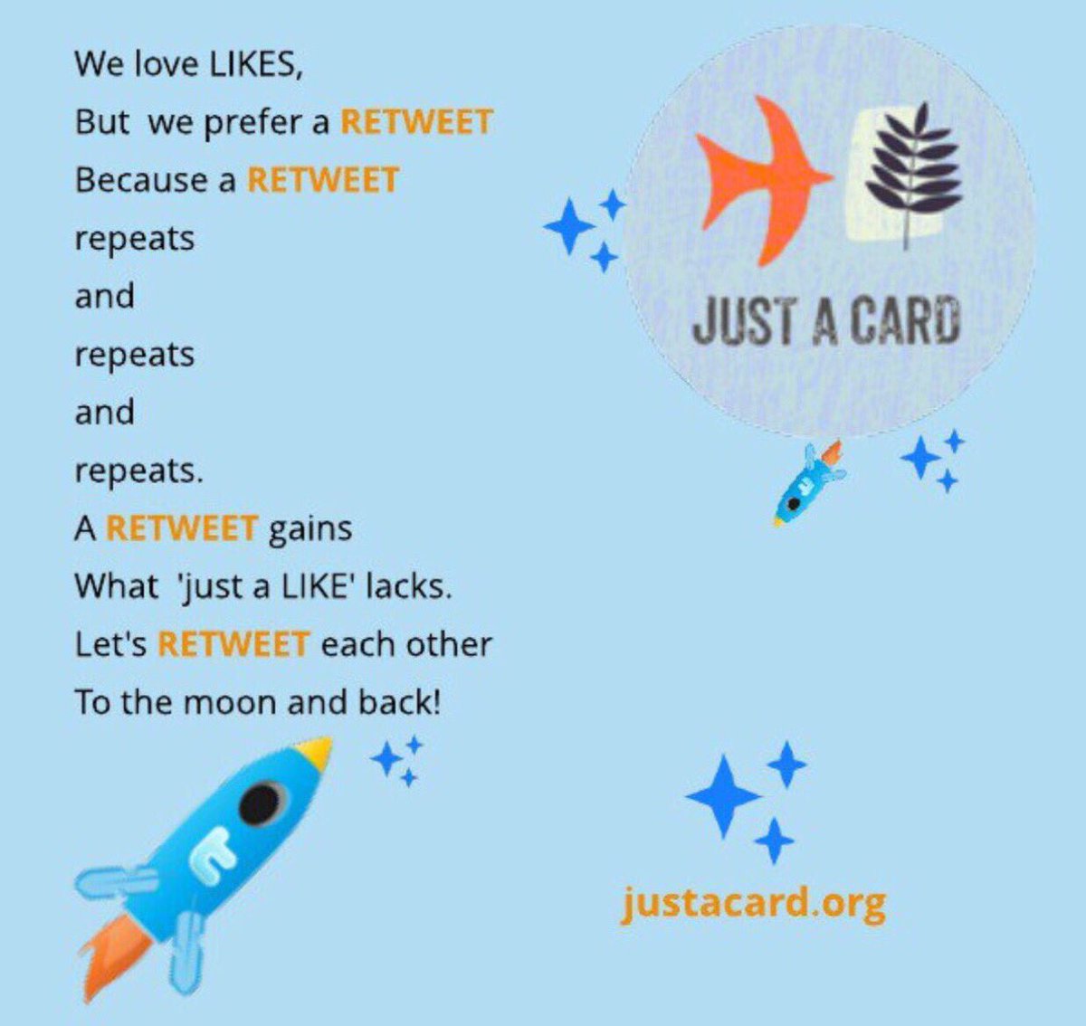 Justacard1's tweet image. PLEASE

PLEASE

PLEASE

PLEASE

PLEASE

PLEASE

PLEASE

PLEASE

PLEASE

PLEASE

PLEASE

RETWEET as well as LIKING our shop window sticker posts - we're working SO hard to get a message out and retweets help SO MUCH!

BE KIND - Think of others too!!

ONE for me - one for YOU