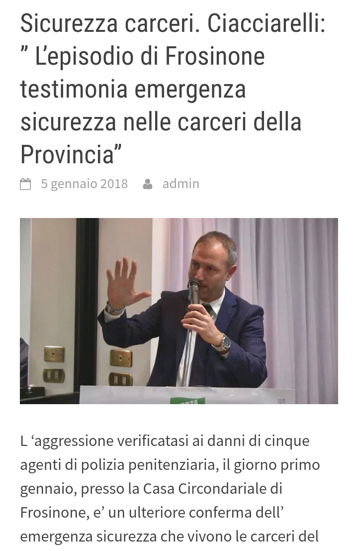 PasqualeCiaccia's tweet photo. #RassegnaStampa #sicurezza #carceri #Frosinone #Lazio #sovraffollamento #MinisteroGiustizia #PoliziaPenitenziaria #agricoltura #compartoagricolo #sviluppo #Corriamoversoilcambiamento
Vi allego i link nel commento https://t.co/mKmNyKubhk