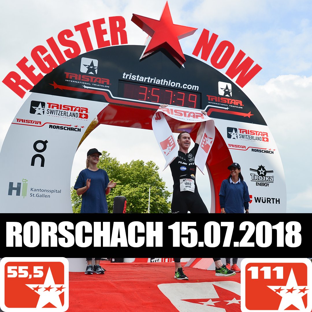 ⭐️Have you already registered for the #TriStarTriathlon in #Rorschach? No, now is the perfect day to do it!😉 Click here: buff.ly/2Cx2bDn 
#triathlon #TriStar #swimbikerun