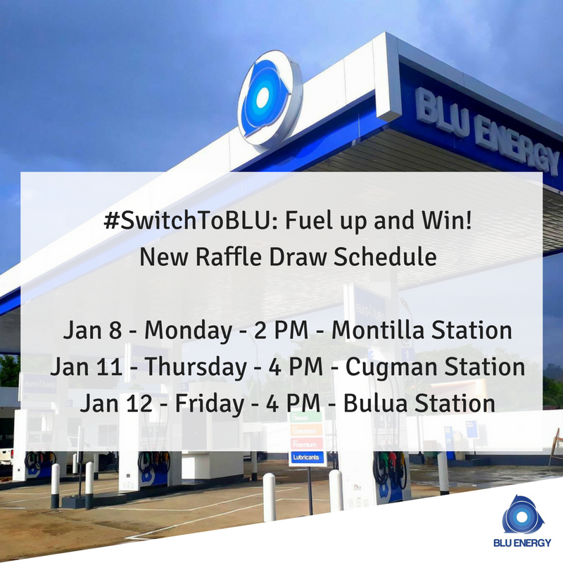 myBluEnergy's tweet photo. Hello Ka-BLU! Please be guided with our new raffle draw schedule:

Jan 8 - Monday - 2 PM - Montilla Station
Jan 11 - Thursday - 4 PM - Cugman Station
Jan 12 - Friday - 4 PM - Bulua Station

Thank you so much. https://t.co/tSriYlGe79