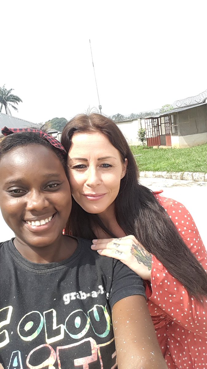 LadyPainterNG's tweet photo. I finally got to meet this amazing lady that I have been admiring on Facebook, Anja Ringgren Loven. I also met the famous lil man, Hope.
We are at Land of Hope Dinnødhjælp Children Center, Eket, Akwa Ibom, to #Grababrush and #Colouralife.
#TheLadyPainter #Grababrush #Colouralife https://t.co/W7dMhjN5Qn