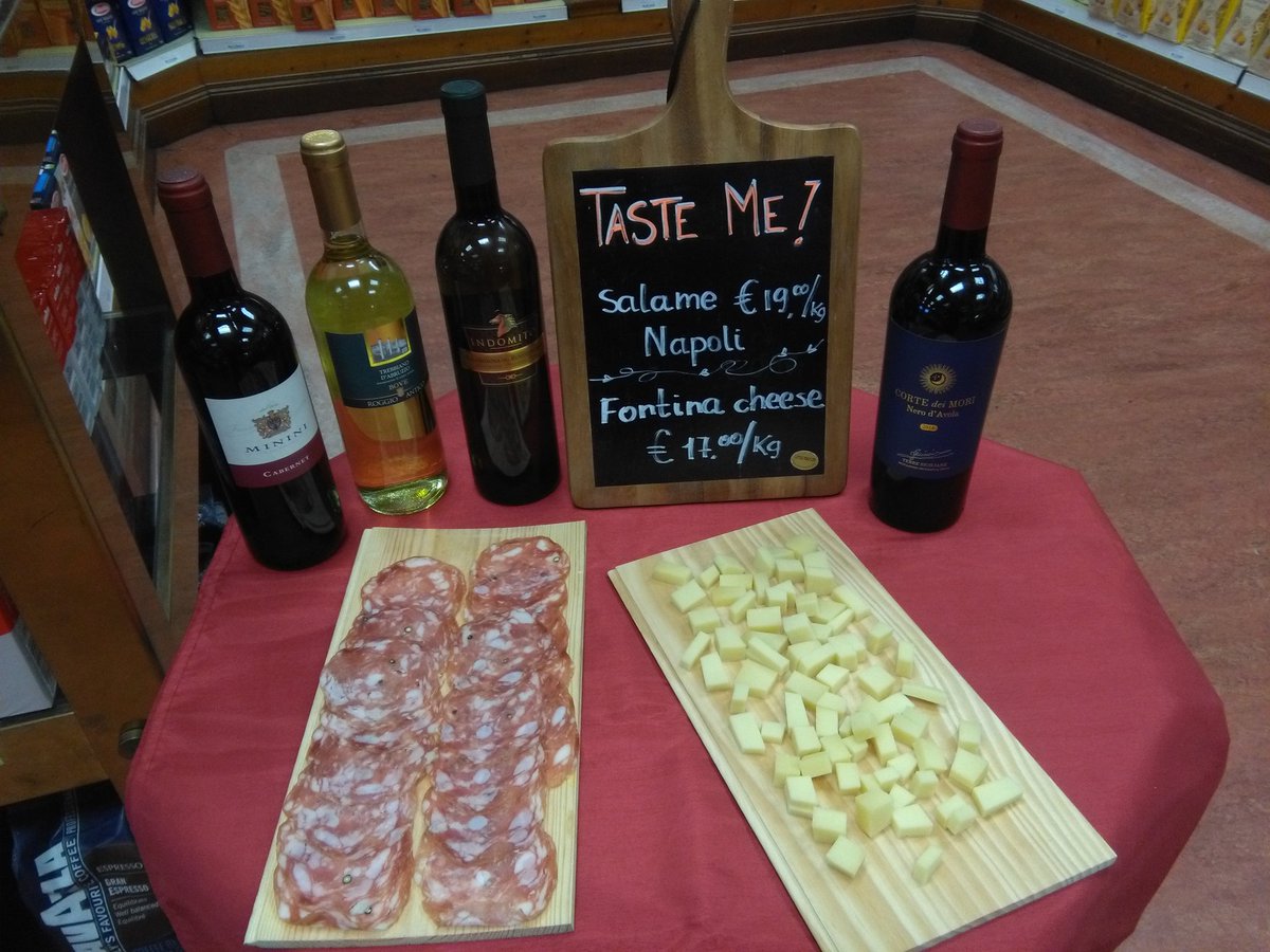 Why not starting off the weekend with a taste of our Salame Napoli and Fontina Cheese? Try them at home with the wines we have currently on special offer, such as the Corte dei Mori Nero d'Avola #salamenapoli #fontinacheese #cortedeimori