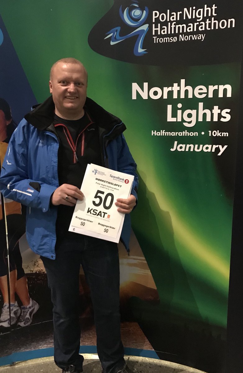 RunEurope's tweet photo. 50th half marathon, week of 50th birthday, race number 50, there is a pattern developing @MSM_TOS #tromso https://t.co/g8IGAjJlOW