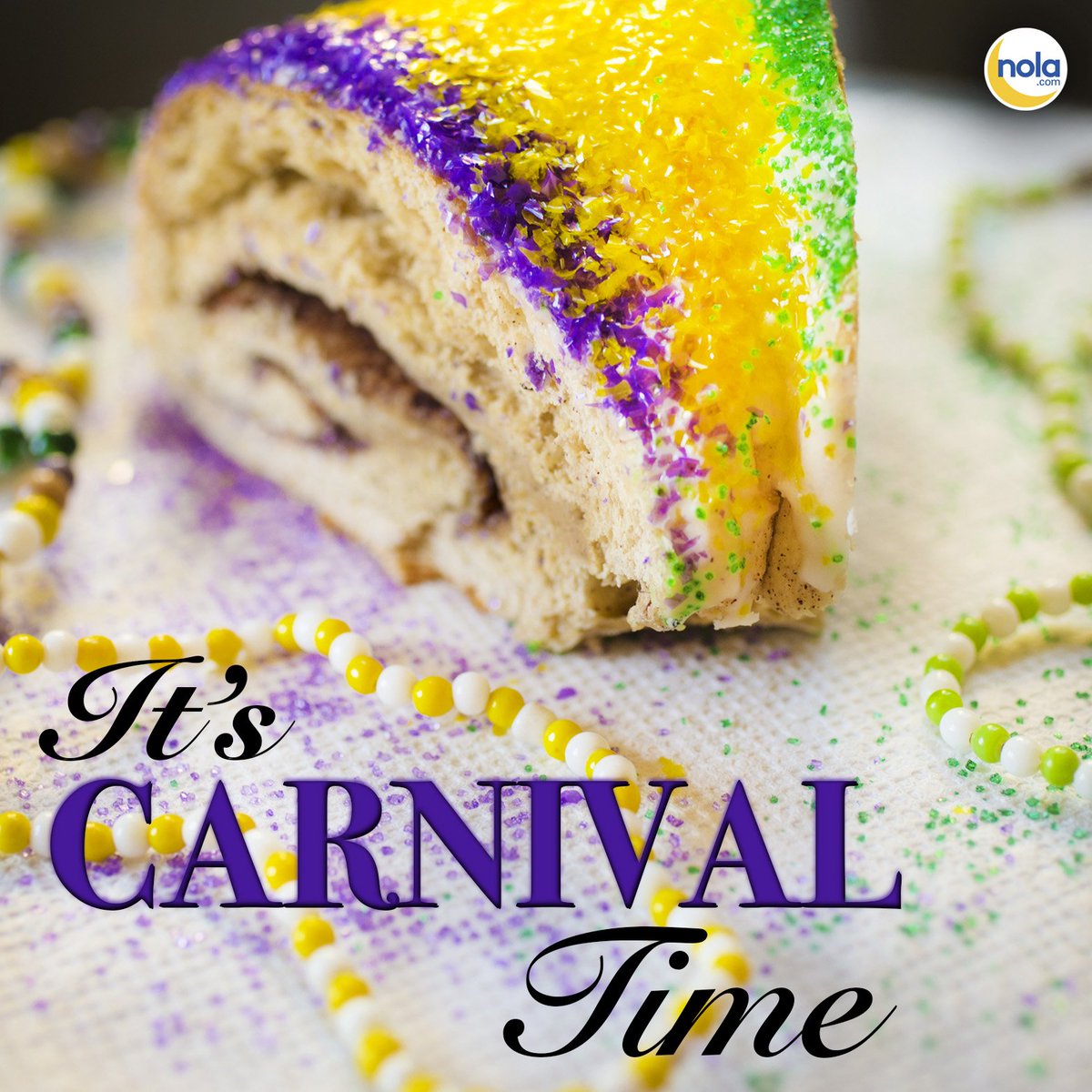 NOLAMardiGras's tweet photo. Happy Carnival, y'all! #twelfthnight #kingcake #kingsday #mardigras #nola #neworleans https://t.co/X4WMqabkRz