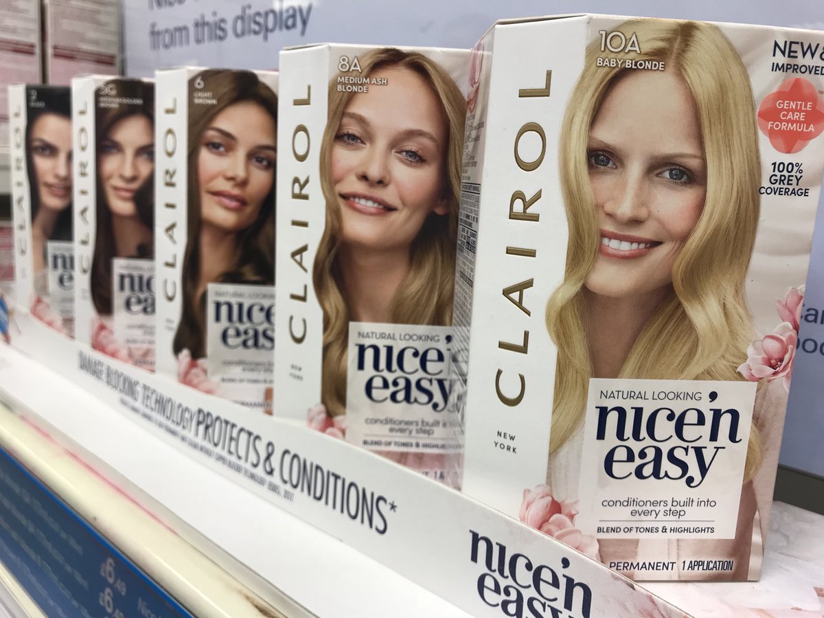 DarrenTrainer's tweet photo. After months of stress, challenges and complications it’s great to see the new #clairol #cartons on shelf in the UK #coty #schawk #printexpert https://t.co/xjs36M10ey