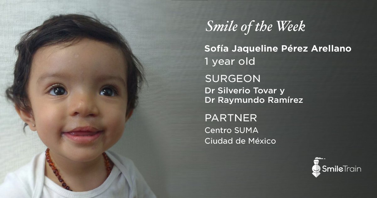 One year old Sofia is our first #SmileOfTheWeek of 2018! Share her amazing #smile today!