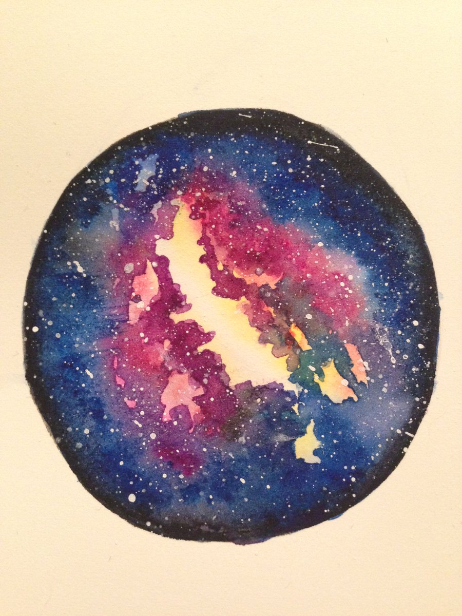 What I’ve been working on today 🤗 #watercolourgalaxy