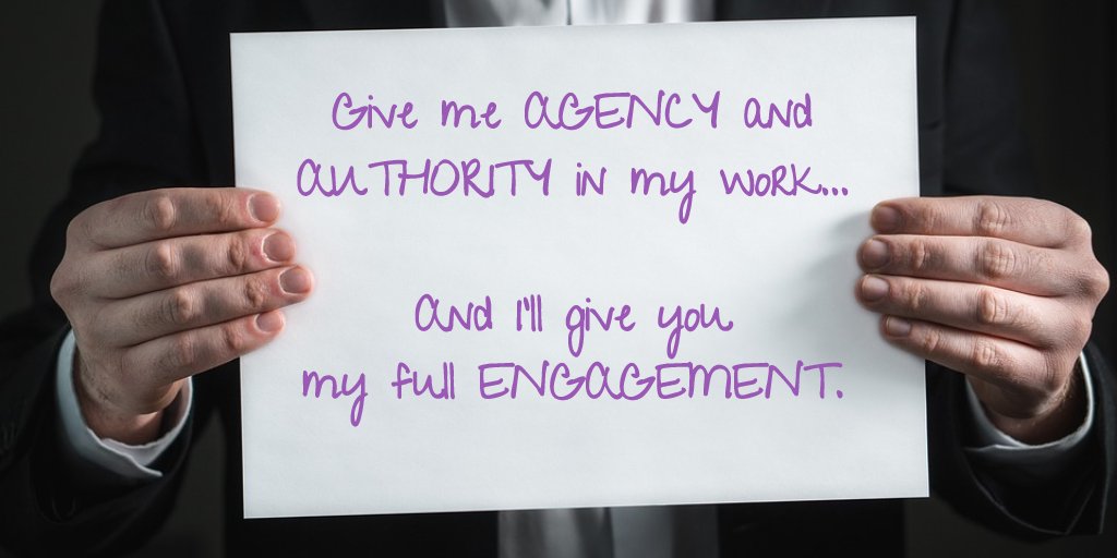 TheYesWorks's tweet photo. People are engaged (and stick around) to the extent that they can make decisions.
#CompanyCulture #makeworkgood #leadership #workers #management #agency #authority #engagement #employeeengagement #retention #employeeretention https://t.co/Nsxf6vZBYJ