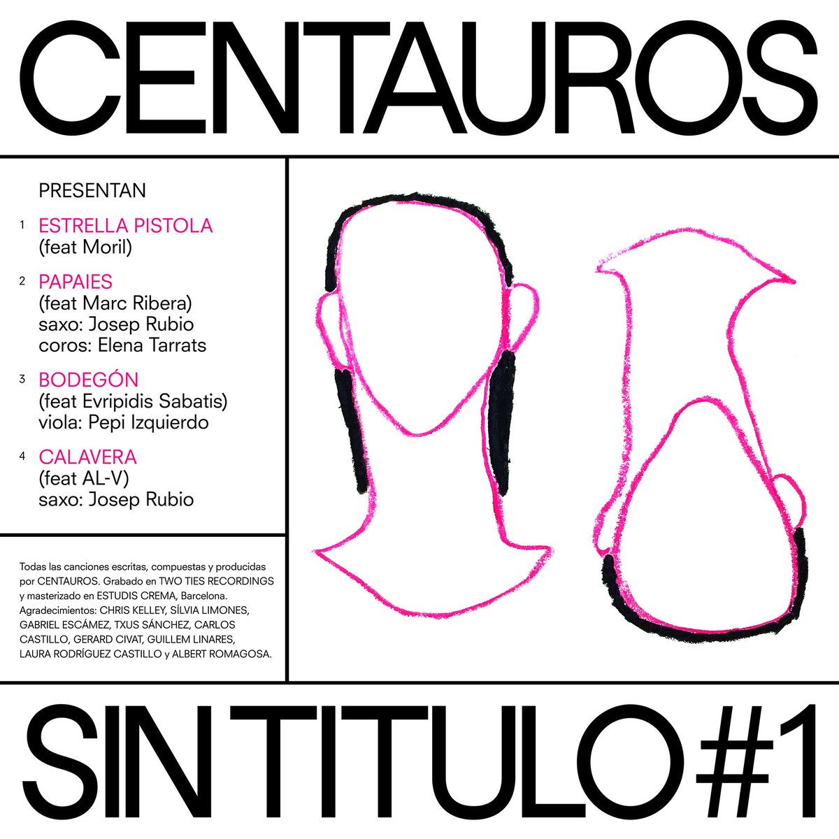 ¡Presentamos nuestro EP Sin Título #1! Hecho de sangre, sudor y pop, y que sin la maravillosa colaboración de todos los que nos han acompañado en este viaje no hubiera sido posible ¡gracias! 
▶ Escúchalo en: centauros.bandcamp.com
Diseño portada: Studio Albert Romagosa