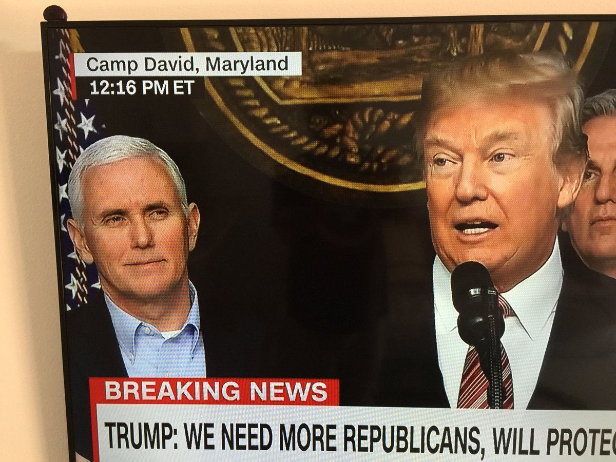 Curbelotwit's tweet photo. @realDonaldTrump 
The loving gaze and the Mona Lisa smile from @VP . Awwww 
I love these two guys! https://t.co/vucusX9owH