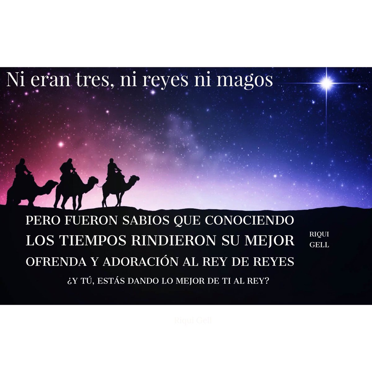 riquigell's tweet photo. Ni eran tres, ni reyes ni magos. Pero fueron sabios reconociendo los tiempos rindieron su mejor ofrenda y adoración al Rey. Y tú, ¿estás dando lo mejor de ti al Rey? https://t.co/KHnUzN1LSO