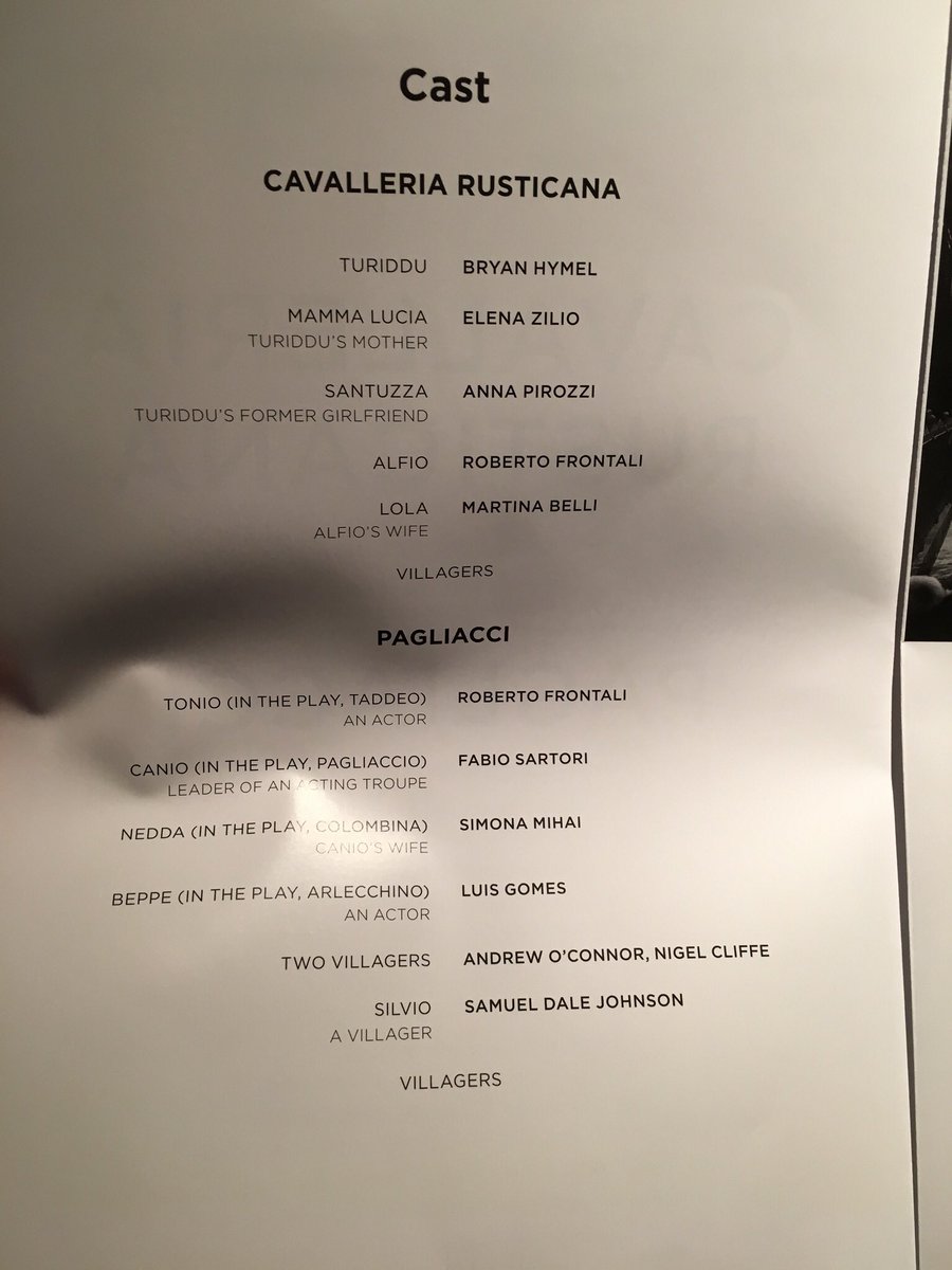 jsdhenderson's tweet photo. A thrilling, very moving Cavalleria Rusticana, with - for me - the best Santuzza &amp; Alfio we’ve had in this production, &amp; Hymel in ringing voice. Zilio marvellous. #ROHCavPag https://t.co/LlWrVENNUt
