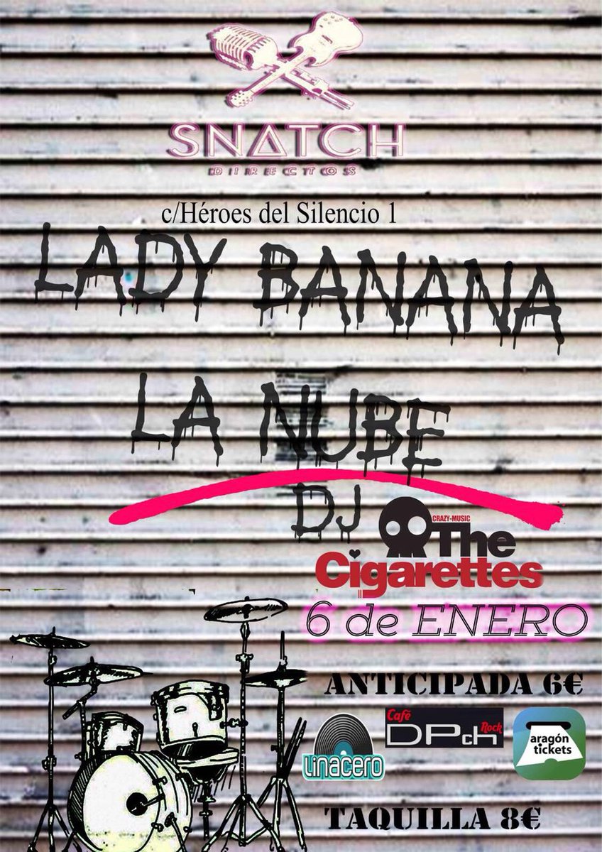 Aprontando todo para esta noche!!! Sala Snatch. La Nube y Lady Banana + DJs Cigarettes! Hará calorcito del rico 👌 No empecéis el 2018 con perezas!!! 🙅‍♀️