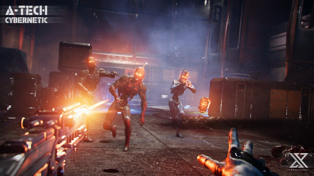 XREALGames's tweet photo. "A-Tech Cybernetic can easily be one of the best VR games of 2018." - @GameChronicleWP 
https://t.co/4aIwR9XvRH
@UnrealEngine @GameDevEtc  #indiedev #gamedev @VRFocus@@vrgamesfor https://t.co/pfb1zxu0f8