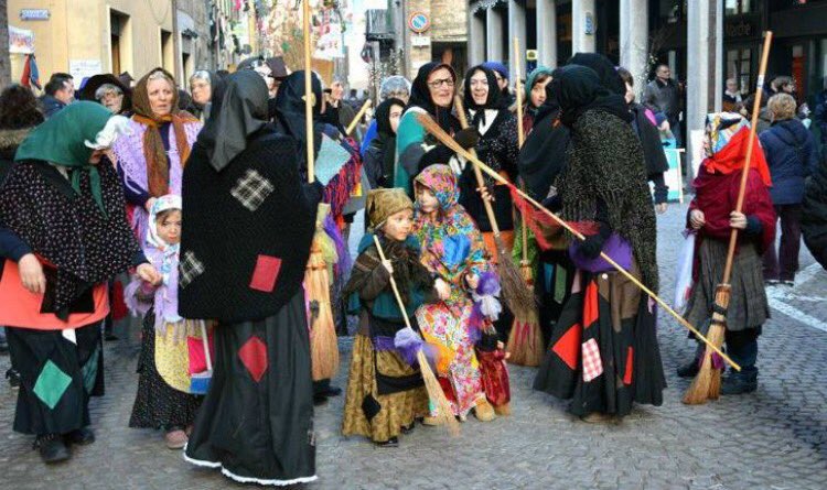 Befana festival in Urbania - Epiphany in Italy 