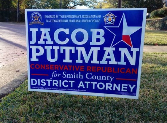 We’re delivering signs all over Smith County! Let us know if you’d like one!
#JacobPutman4SmithCountyDA   JacobPutman.com