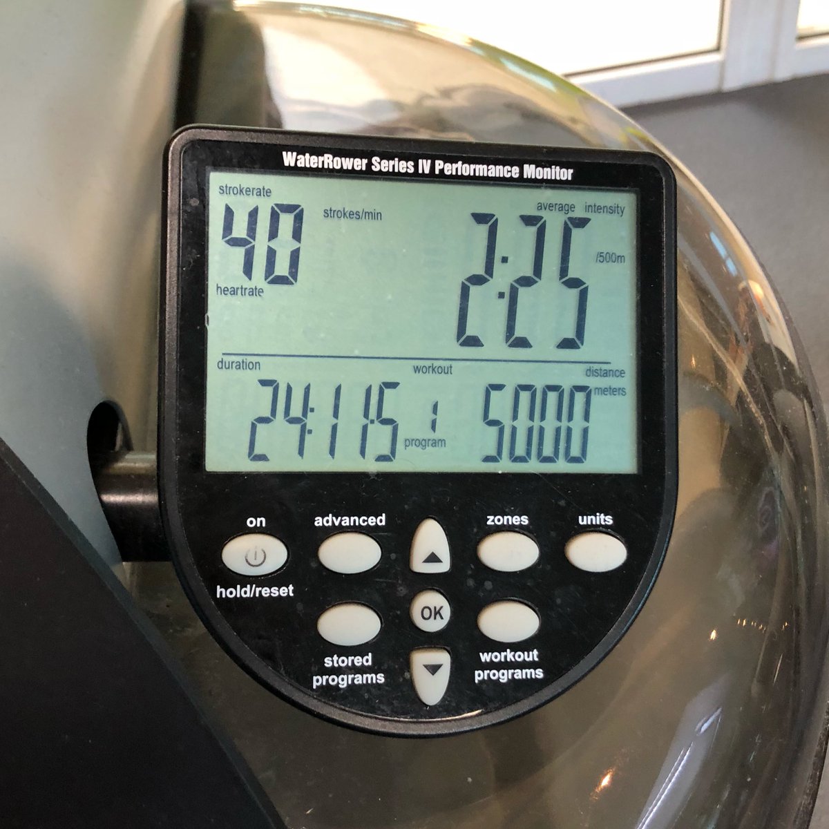 Vicki_Gallacher's tweet photo. @WaterRowerUK Third of the 3 challenges completed today at @Bannatyne Chafford Hundred.... the 5000m Endurance. In a time of 24 mins and 11.5 seconds (could have done better!) 👍🏼 And I’m the first in the gym to have finished all 3 👌🏼#WaterRoweruk #challenge #january #conplete https://t.co/2sEtbh785x