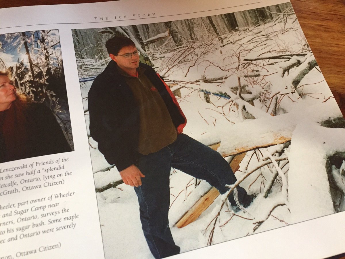 Ice Storm ‘98 damage... there were thousands of branches down in the sugar bush. #icestorm98 #lanarkcounty