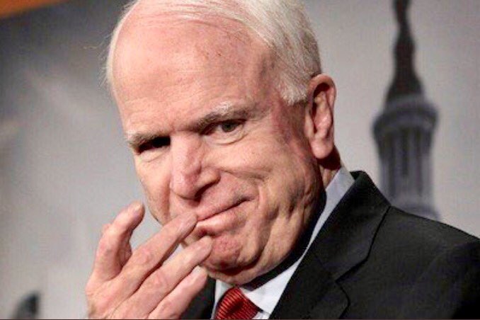 PhilMcCrackin44's tweet photo. ⚡️John McCain is said to have been an integral part of the procurement of the phony Fusion GPS Trump Dossier.

I'm hoping the DOJ has immediate plans to question him under oath, before it's too late.

#SaturdayMorning https://t.co/jBNZOLYPNQ