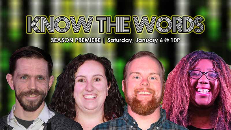 KnowTheWordsNC's tweet photo. In just over than 12 hours, these four talented contestants will hit the stage for their chance at lip-sync glory! Make plans to be there TONIGHT for the Season Premiere of KNOW THE WORDS! (And vote in #DansDitty on Twitter!) #KTWNC https://t.co/fKMgeYLavD