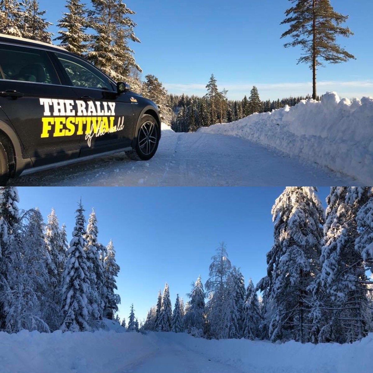 RallySweden's tweet photo. SS RÖJDEN TODAY!‼️ 100 cm snowbanks, -8 and sun. ❄️☀️😍 Could it be better? #winterwonderland #closertosnowbanks https://t.co/9u3YzqOwuh