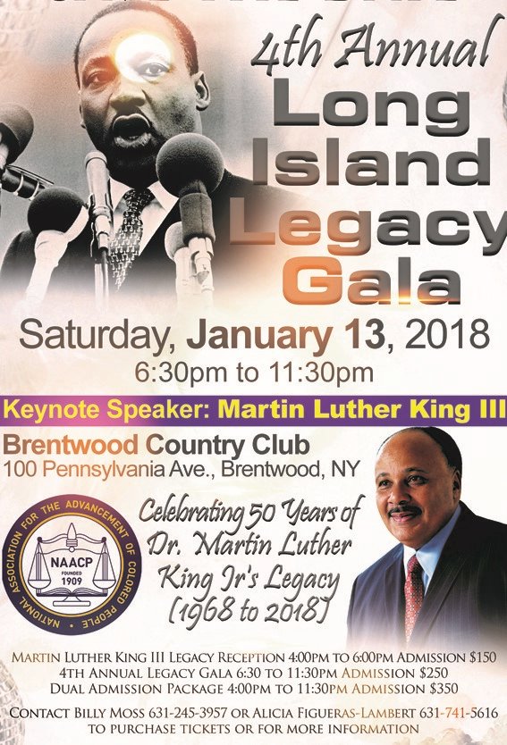 Martin Luther King III is coming to Islip on January 13th! Tickets can be purchased via PayPal: isliptownnaacp@gmail.com and CashApp: $isliptownnaacp. You can also be listed as a booster Freedom Fighter by sending $20 to PayPal or CashApp as well by January 8th.