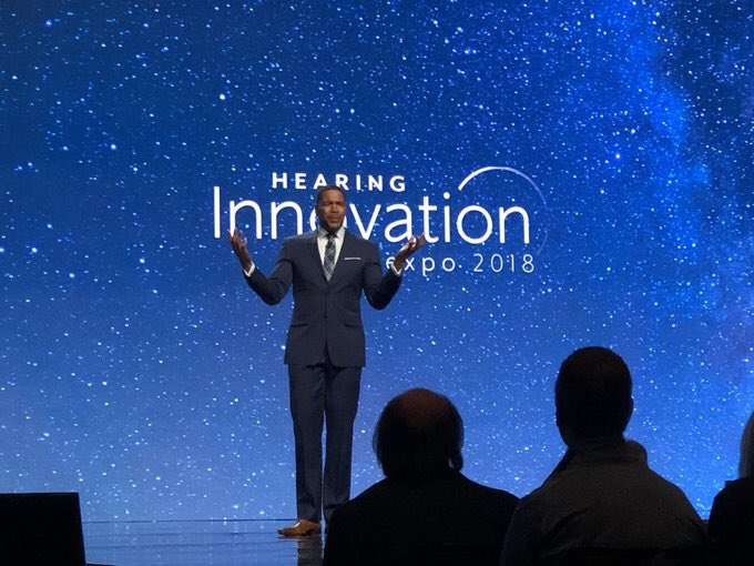 kathleensimek's tweet photo. Thank you @michaelstrahan for your inspirational and awesome message! Wake up happy! You can control your attitude! Self doubt is the killer of a lot of dreams! It was a pleasure to introduce you to the @starkeyhearing family! #StarkeyExpo https://t.co/r3VTwElUYe
