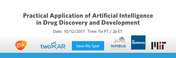 sharevault's tweet photo. Will enabling #AI in drug discovery help speed development process? Join the discussion featuring panelist from #twoXAR, #GSK &amp; #Nimbus: https://t.co/cm01KxN0Cg | White paper coming soon! https://t.co/jAfPtVVhkR