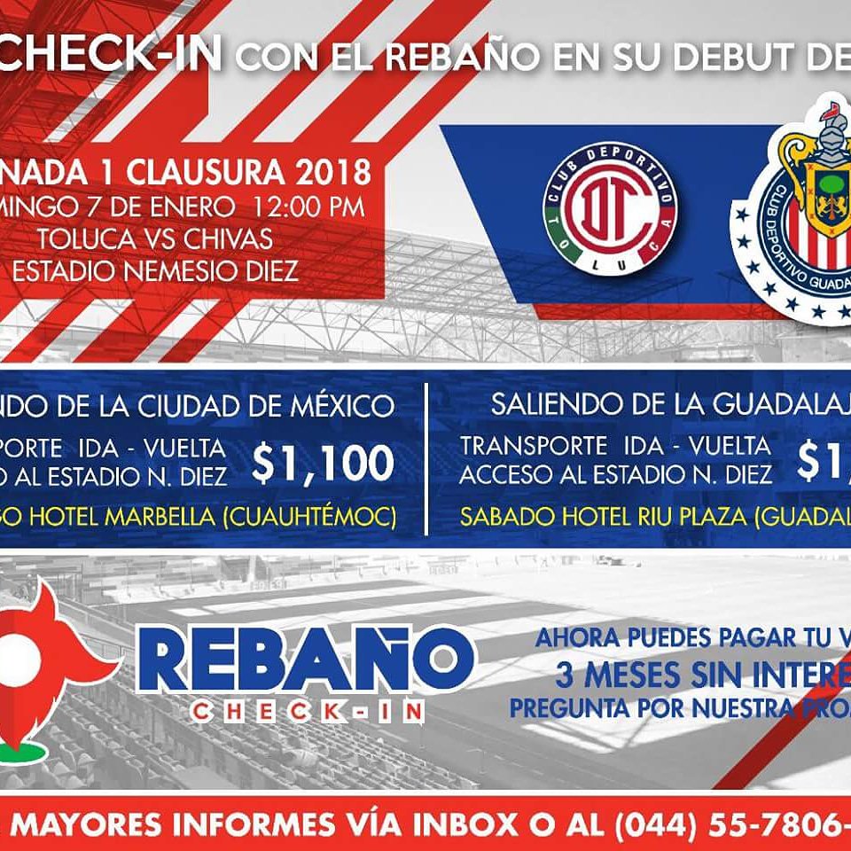 Chucho_chiva's tweet photo. Buenos días amigos de Guadalajara , aun quedan pocos lugares para el viaje a Toluca a ver a Chivas en este camino por la 13 , salida a media noche del hotel Riu, viaje 100% confirmado, info por inbox o al teléfono de la imagen ;) https://t.co/h7dFylB7y1