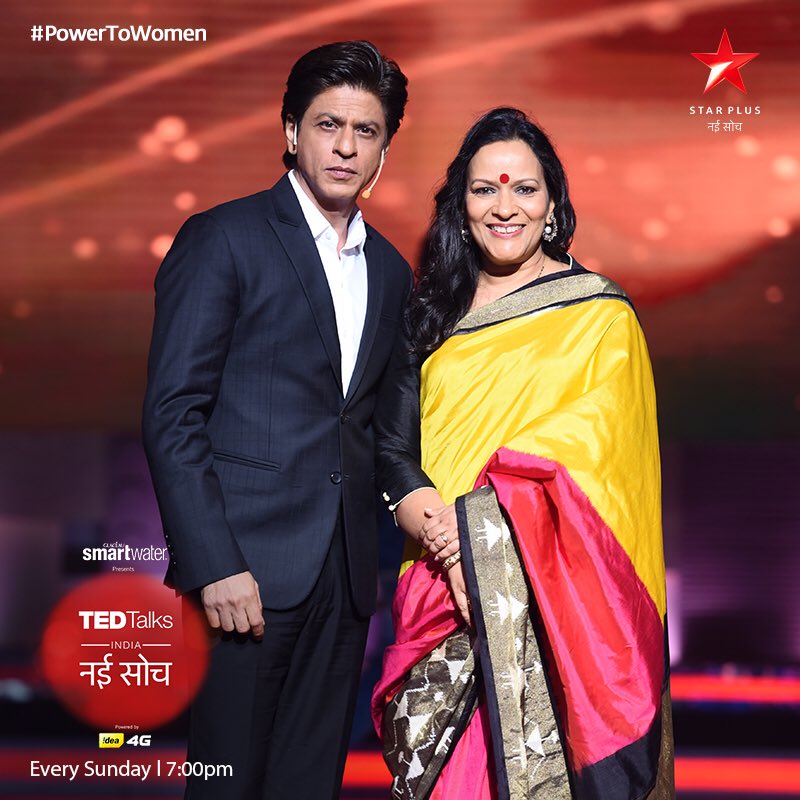 MaudgalKadam's tweet photo. My absolute honor that the #100sareepact was introduced on  world platform of @TEDTalks by @iamsrk. Episode airs tomorrow at 7.00 pm on @StarPlus. Watch me tell our story @100sareepact #PowerToWomen #weareallconnected https://t.co/m6KcRiwvrv