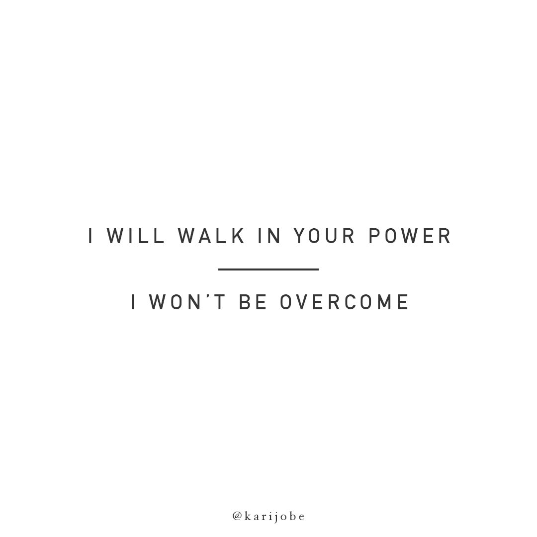 karijobe's tweet image. God is giving you grace to walk in His power!