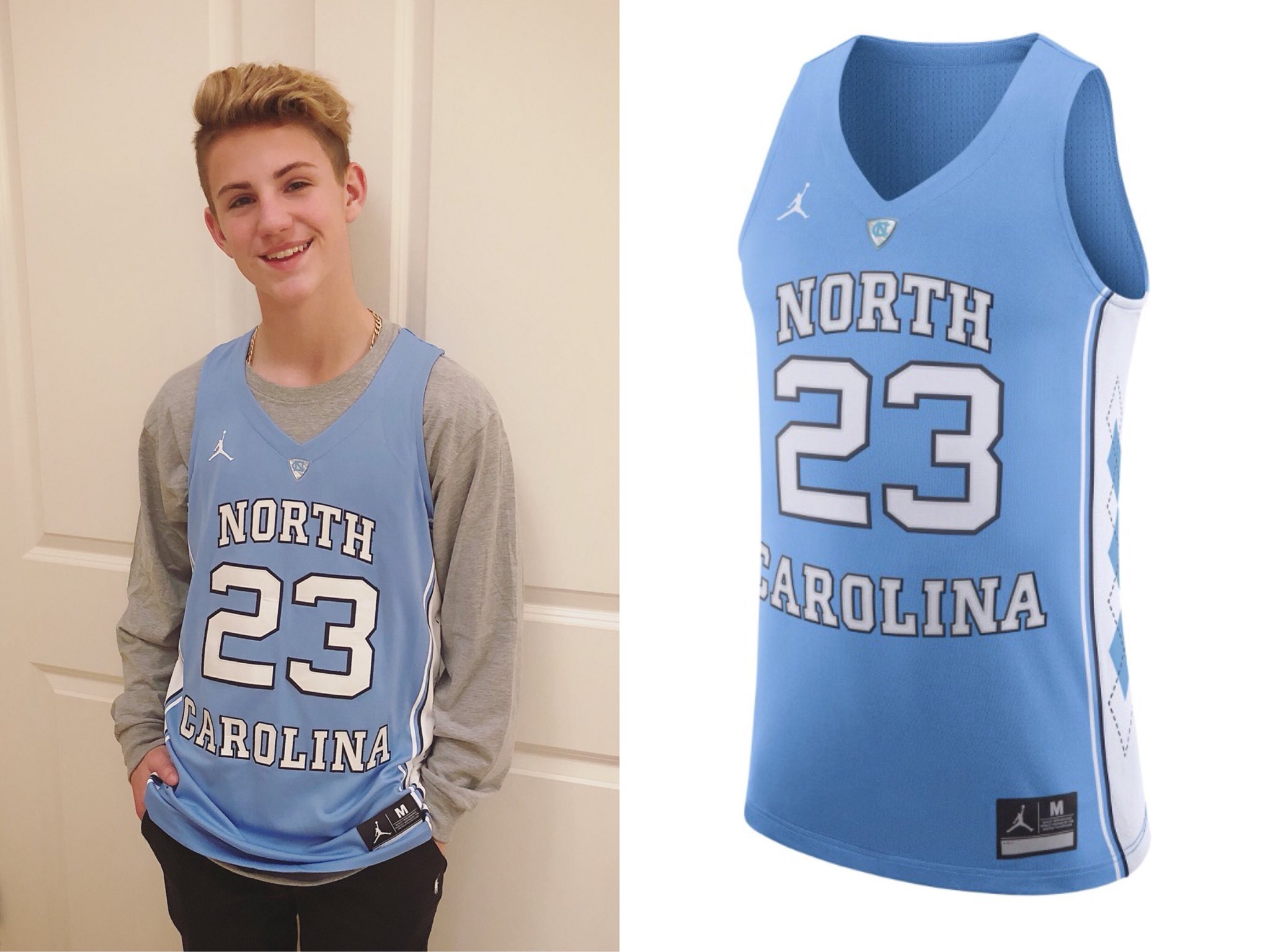 Men's Jordan Brand Michael Jordan Light Blue North Carolina Tar Heels  Authentic Basketball Jersey