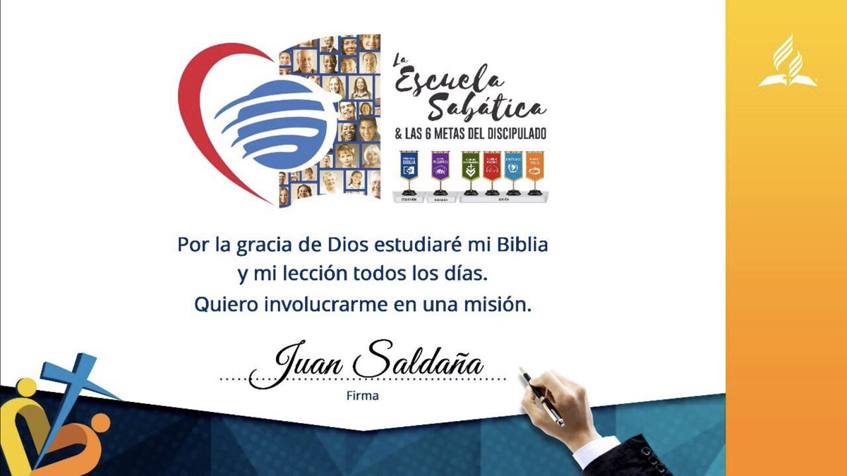 juansaldanaleon's tweet photo. Mi compromiso con la #EscuelaSabática y el estudio de #LESAdv en el 2018 #APCE https://t.co/UGreXE38kY