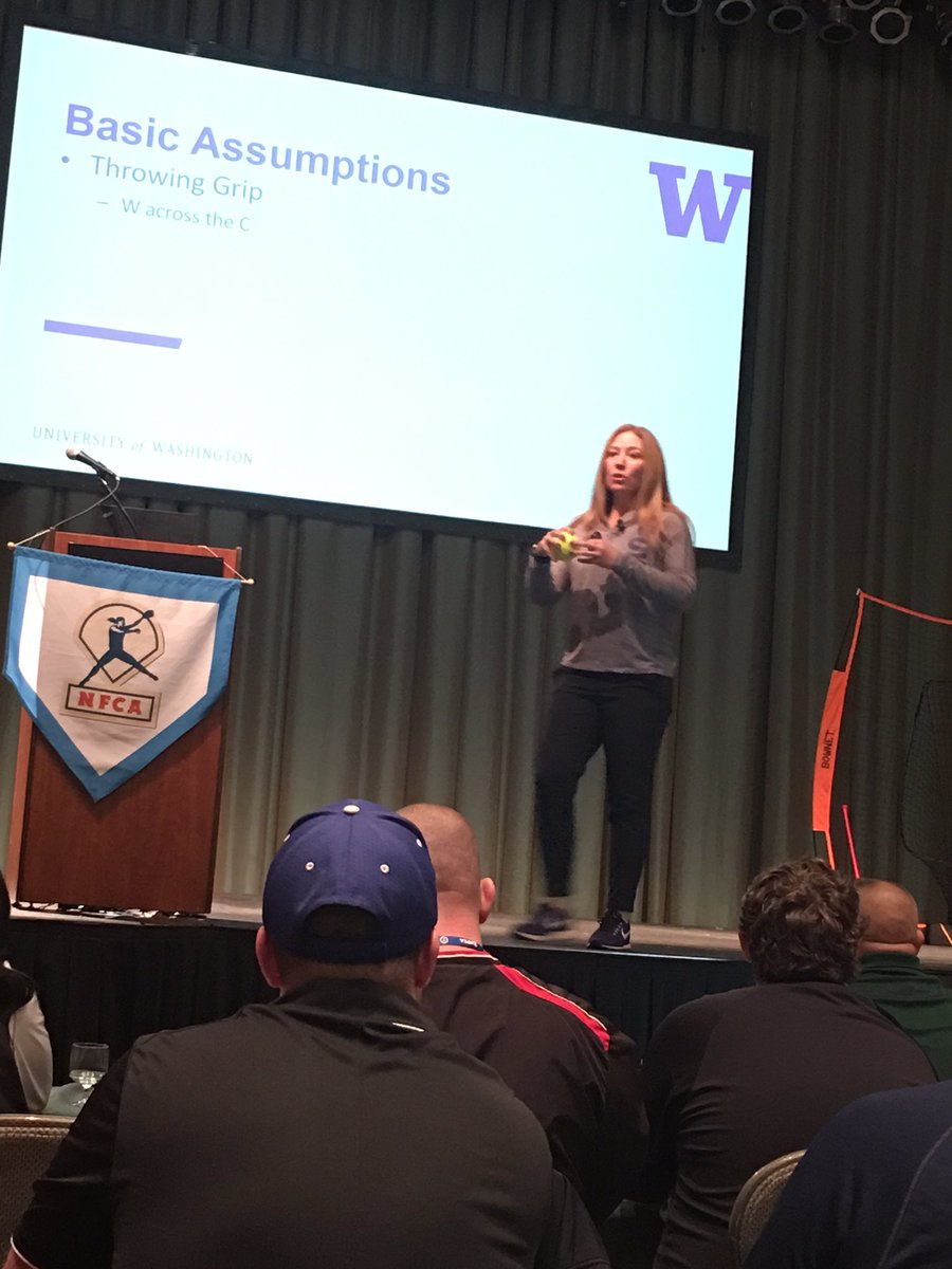 Throwing and catching with Coach Tarr from the University of Washington women's softball program. #sghs_family