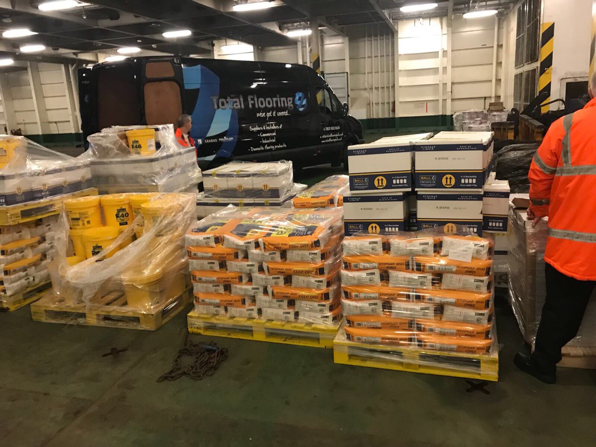 Total_Flooring's tweet photo. @TarkettUK @FBallUK                    IMO approved Tarkett Granit and FBall products getting loaded ready for work on the P&amp;O ferry in Gdansk Poland 🇵🇱 https://t.co/qvRA124wa4