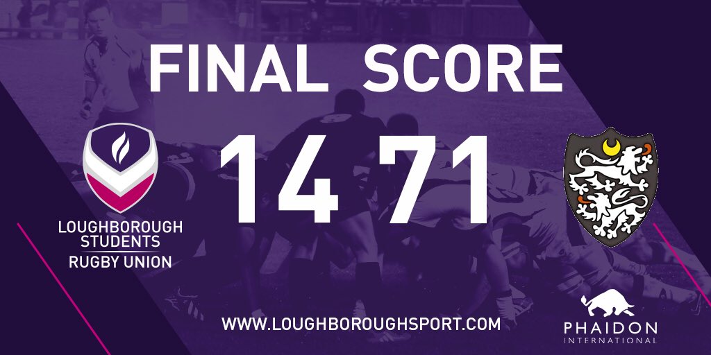 LboroRugby's tweet photo. Full Time, Lboro 14 - 71 @CaldyRUFC. Thank you so much for hosting a fantastic game, good luck in the future. #LboroRugby #Nat1 https://t.co/xfz8d5aBIC