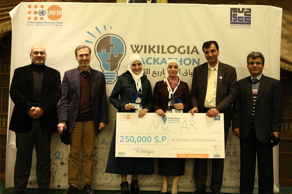 UnfpaSyria's tweet photo. Thank you #Mr_AR for making #EDU more accessible. #YouthTeams @Wikilogia #Hackathon using #AugmentedReality to make #EDU a more interactive journey
#SCS #SyrianComputerSociety https://t.co/yjCkMhHgzK