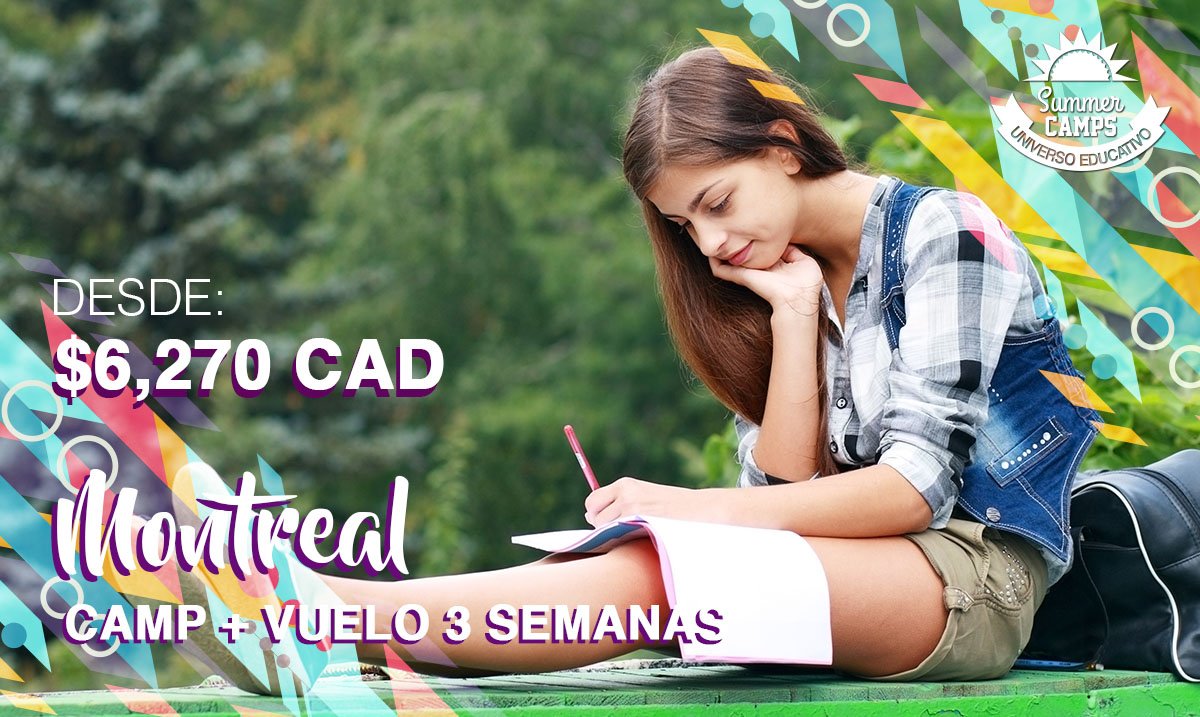 UEducativo's tweet photo. Summer Camp en Montreal del 7 al 28 de julio. Incluye clases de inglés, paseos, actividades, alimentos, alojamiento en la Universidad de McGill y boletos de avión en viaje grupal  https://t.co/lu6fsLz3UR https://t.co/TZOXBlZUPQ